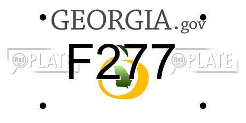 F277 Georgia License Plate