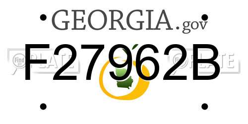 F27962B Georgia License Plate