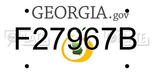 F27967B Georgia License Plate