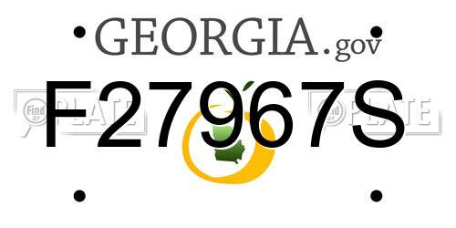 F27967S Georgia License Plate