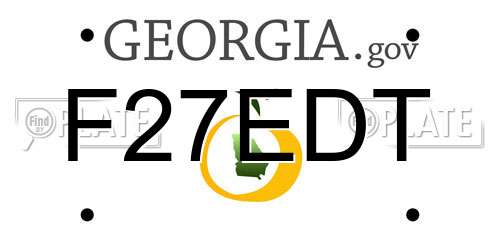 F27EDT Georgia License Plate