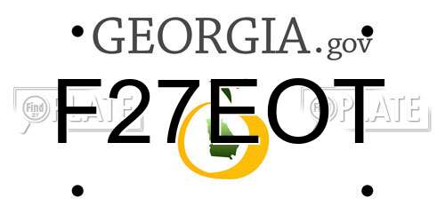 F27EOT Georgia License Plate