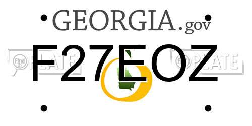 F27EOZ Georgia License Plate