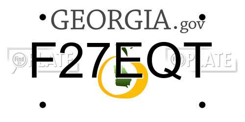 F27EQT Georgia License Plate