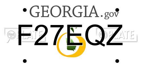 F27EQZ Georgia License Plate
