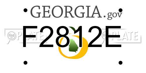 F2812E Georgia License Plate