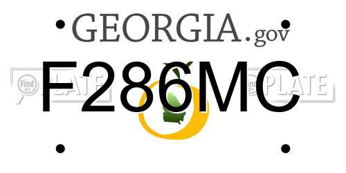 F286MC Georgia License Plate