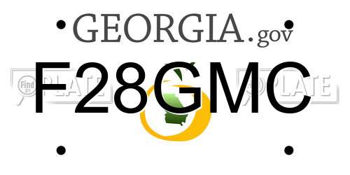 F28GMC Georgia License Plate