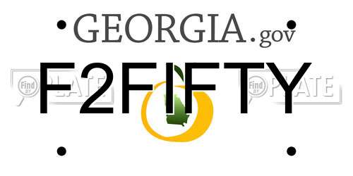 F2FIFTY Georgia License Plate