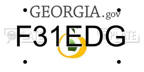 F31EDG Georgia License Plate