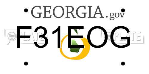F31EOG Georgia License Plate