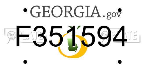 F351594 Georgia License Plate