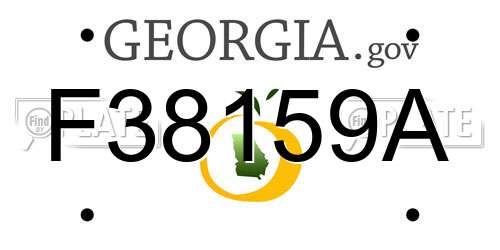 F38159A Georgia License Plate