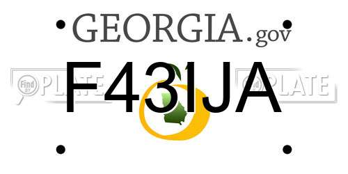 F43IJA Georgia License Plate