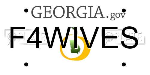 F4WIVES Georgia License Plate