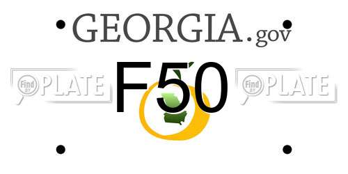 F50 Georgia License Plate