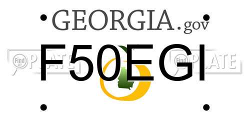F50EGI Georgia License Plate