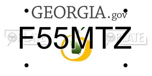 F55MTZ Georgia License Plate