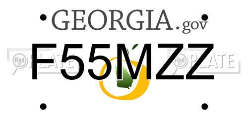 F55MZZ Georgia License Plate