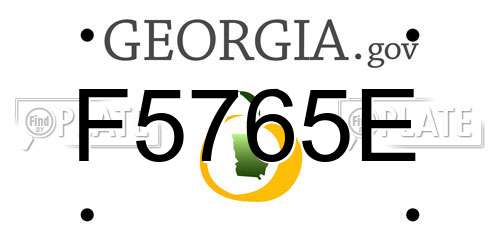 F5765E Georgia License Plate