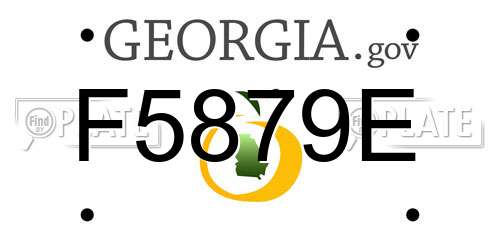 F5879E Georgia License Plate