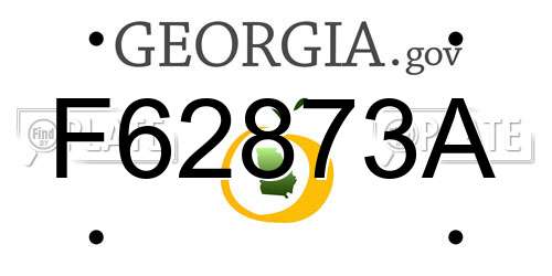 F62873A Georgia License Plate
