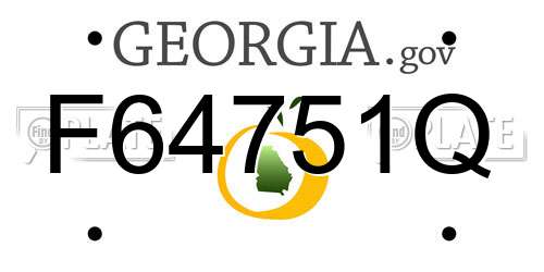 F64751Q Georgia License Plate