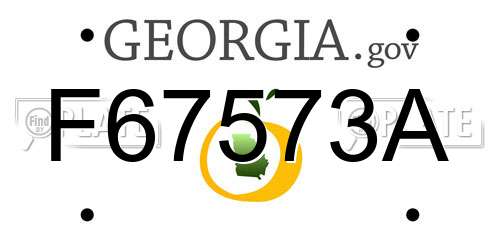 F67573A Georgia License Plate
