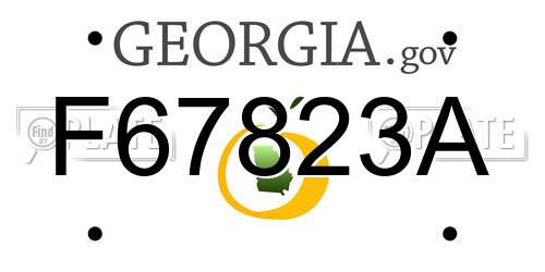 F67823A Georgia License Plate