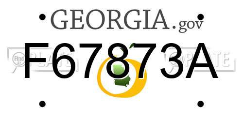 F67873A Georgia License Plate