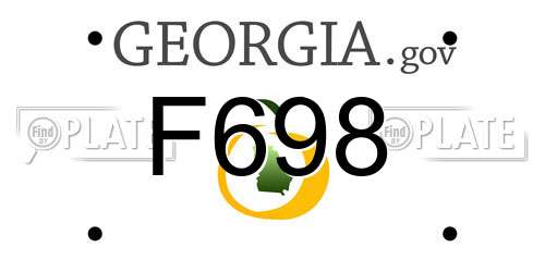 F698 Georgia License Plate