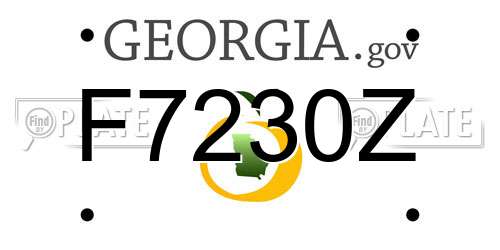 F7230Z Georgia License Plate