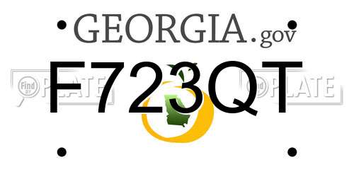 F723QT Georgia License Plate