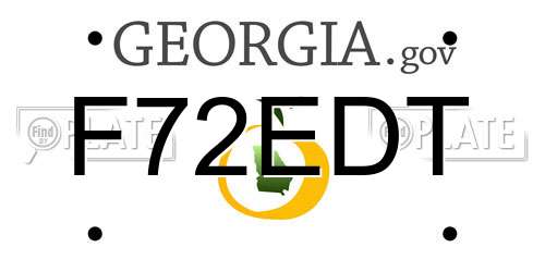 F72EDT Georgia License Plate