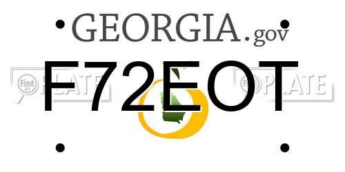 F72EOT Georgia License Plate