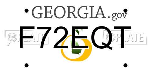F72EQT Georgia License Plate