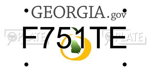 F751TE Georgia License Plate