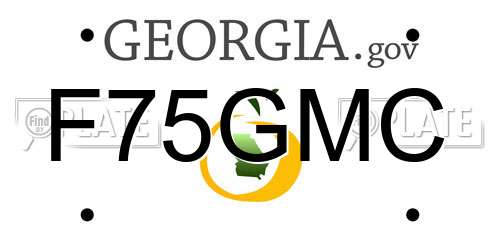 F75GMC Georgia License Plate
