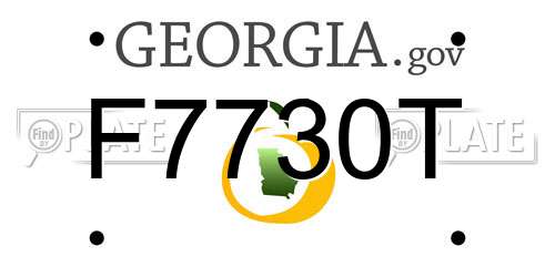 F7730T Georgia License Plate