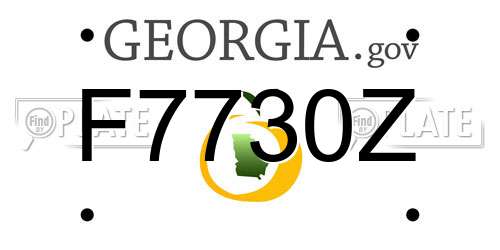 F7730Z Georgia License Plate