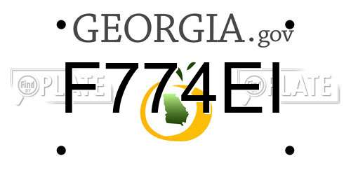 F774EI Georgia License Plate