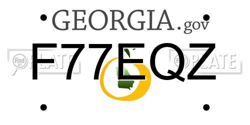 F77EQZ Georgia License Plate