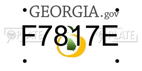 F7817E Georgia License Plate