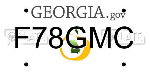 F78GMC Georgia License Plate
