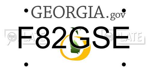 F82GSE Georgia License Plate
