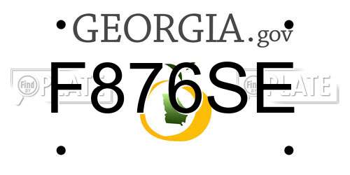 F876SE Georgia License Plate