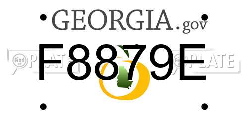 F8879E Georgia License Plate