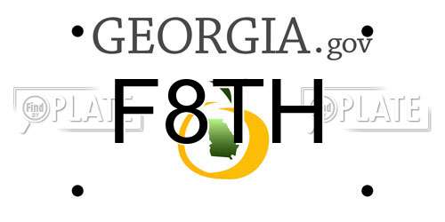 F8TH Georgia License Plate