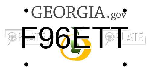 F96ETT Georgia License Plate