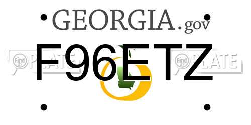 F96ETZ Georgia License Plate